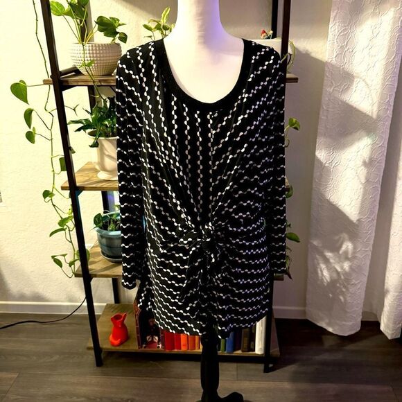 Nice stretchy ALFANI tie top 1X - Picture 1 of 5